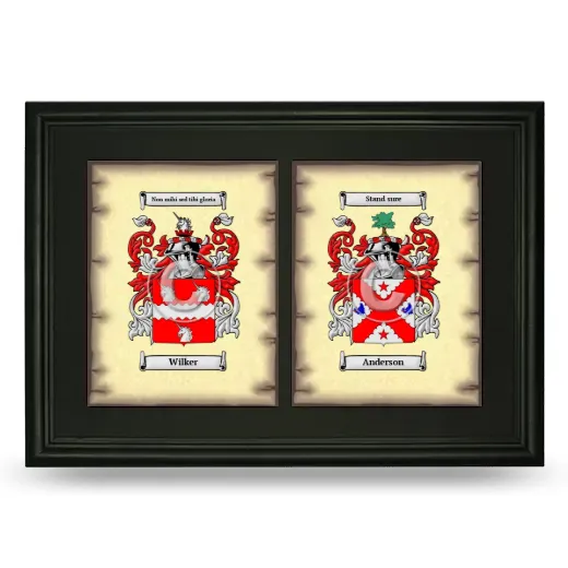 Double Coat of Arms Framed - Black