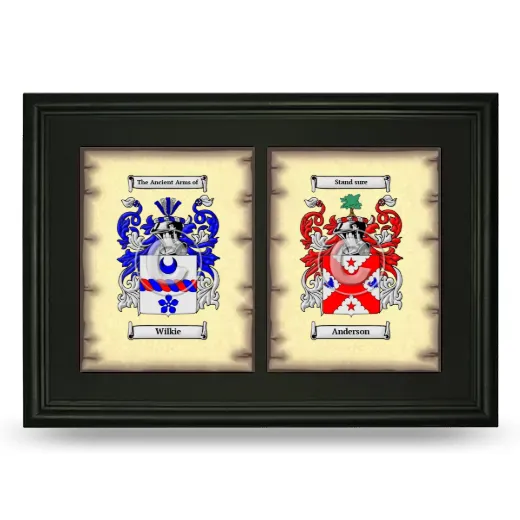 Double Coat of Arms Framed - Black