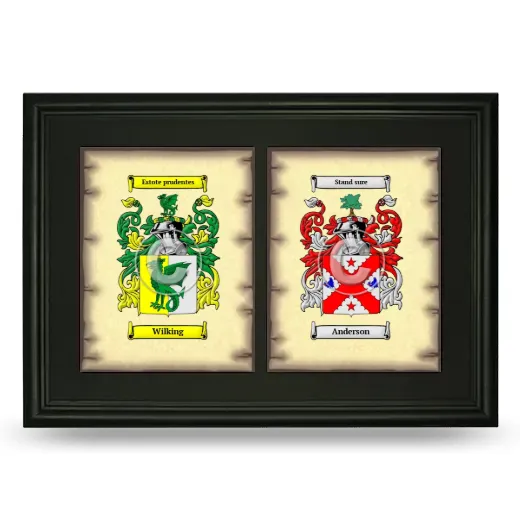Double Coat of Arms Framed - Black