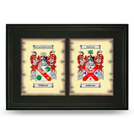 Double Coat of Arms Framed - Black