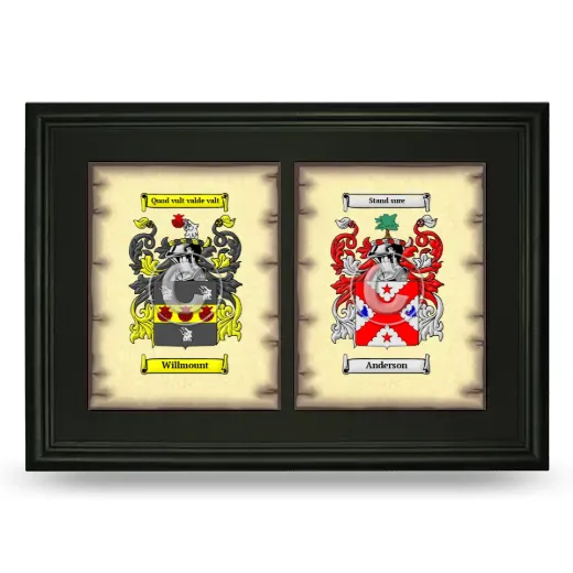 Double Coat of Arms Framed - Black