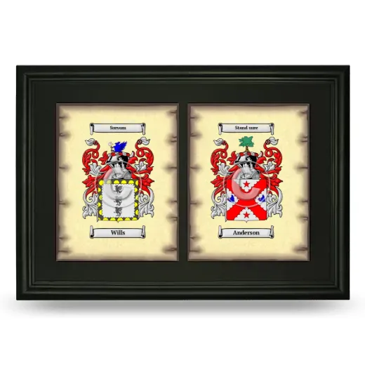 Double Coat of Arms Framed - Black