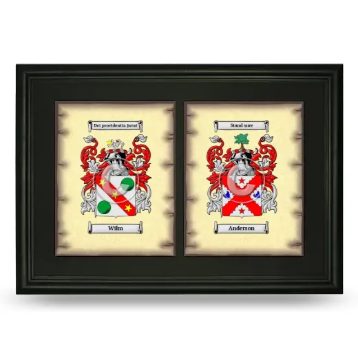 Double Coat of Arms Framed - Black