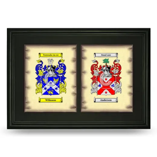 Double Coat of Arms Framed - Black