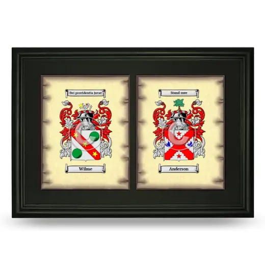Double Coat of Arms Framed - Black
