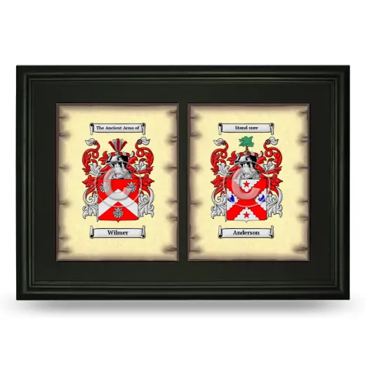 Double Coat of Arms Framed - Black
