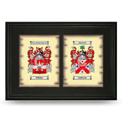 Double Coat of Arms Framed - Black