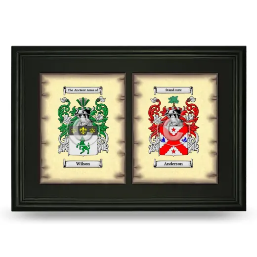 Double Coat of Arms Framed - Black