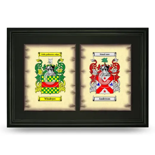 Double Coat of Arms Framed - Black
