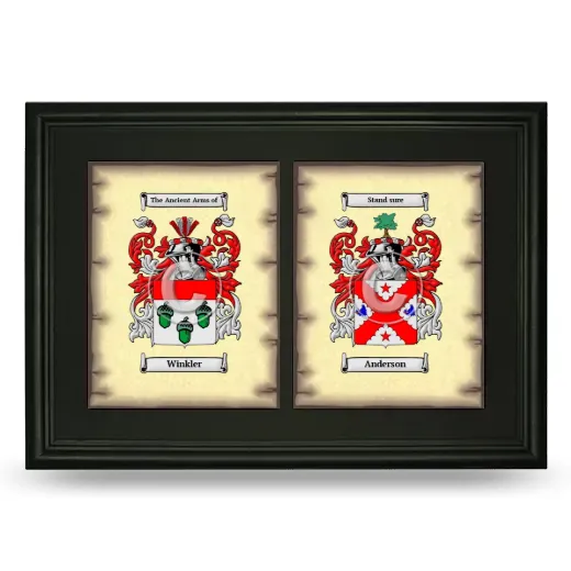 Double Coat of Arms Framed - Black