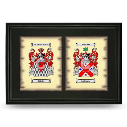 Double Coat of Arms Framed - Black