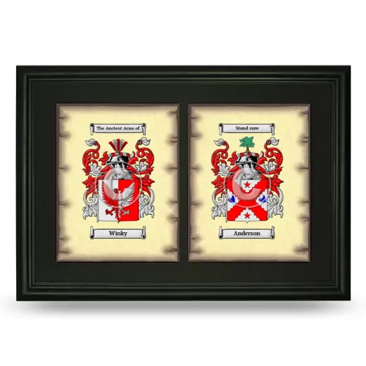 Double Coat of Arms Framed - Black