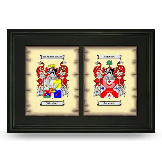 Double Coat of Arms Framed - Black
