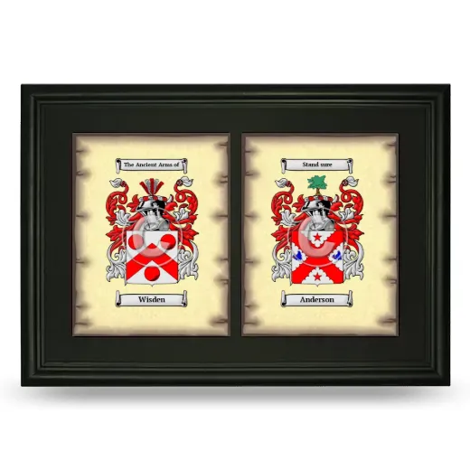 Double Coat of Arms Framed - Black