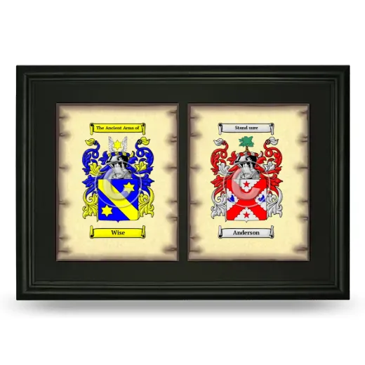 Double Coat of Arms Framed - Black