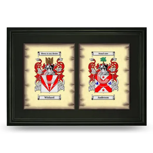 Double Coat of Arms Framed - Black