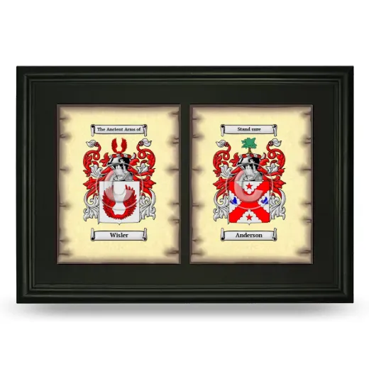 Double Coat of Arms Framed - Black