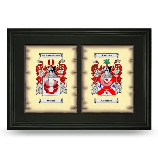 Double Coat of Arms Framed - Black