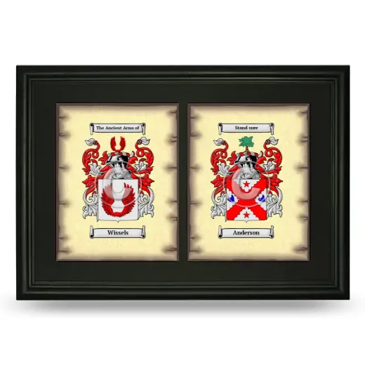 Double Coat of Arms Framed - Black