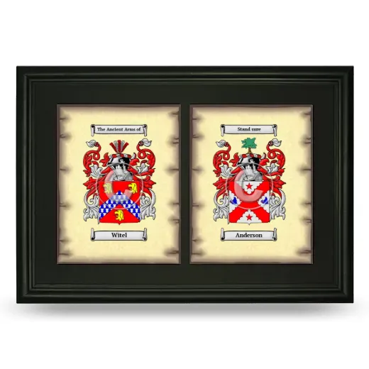 Double Coat of Arms Framed - Black