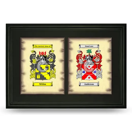 Double Coat of Arms Framed - Black