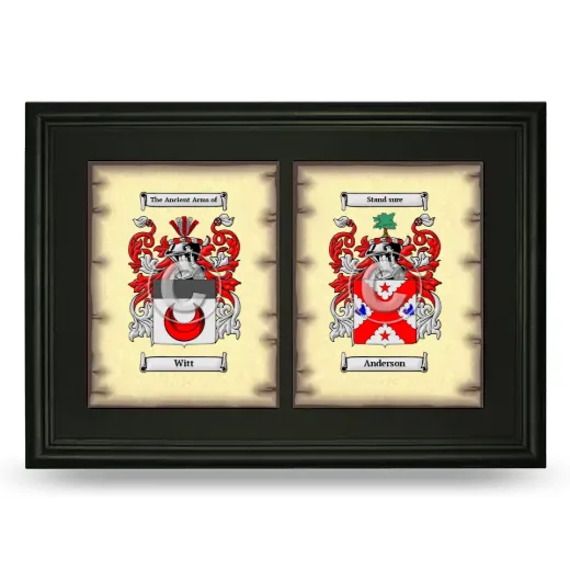 Double Coat of Arms Framed - Black