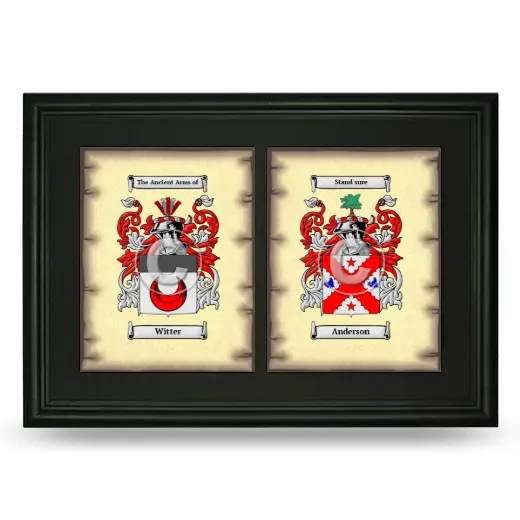 Double Coat of Arms Framed - Black