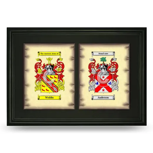 Double Coat of Arms Framed - Black