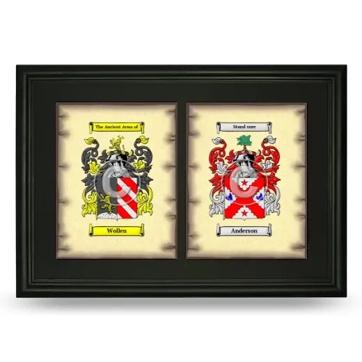 Double Coat of Arms Framed - Black