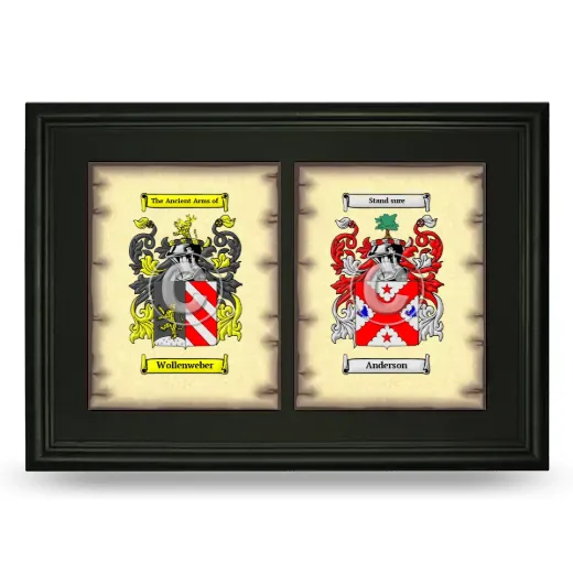 Double Coat of Arms Framed - Black