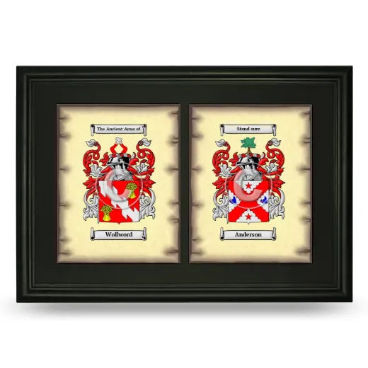 Double Coat of Arms Framed - Black
