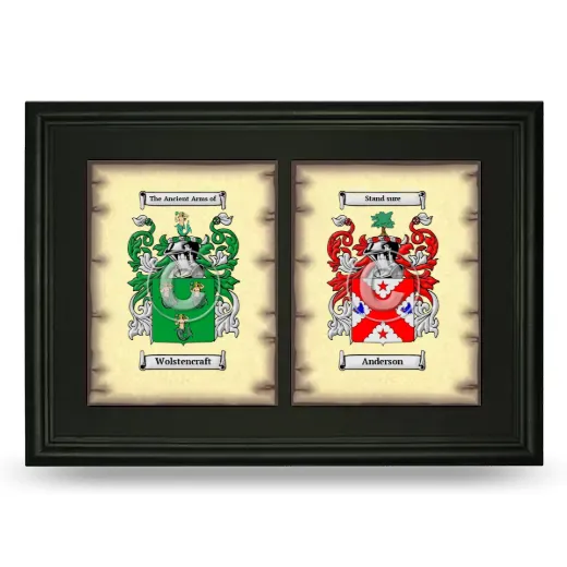 Double Coat of Arms Framed - Black