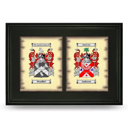 Double Coat of Arms Framed - Black