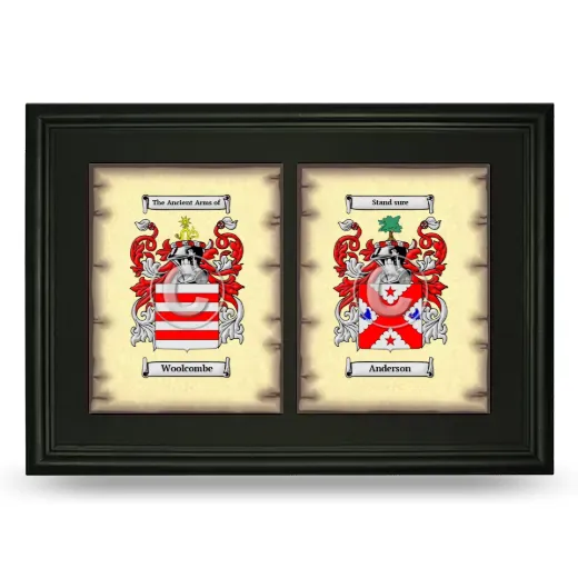 Double Coat of Arms Framed - Black