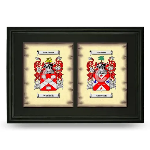 Double Coat of Arms Framed - Black