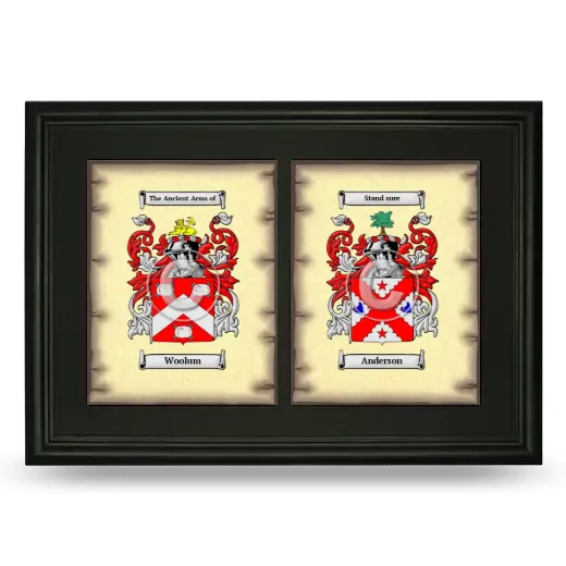 Double Coat of Arms Framed - Black
