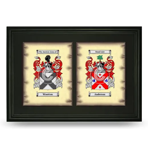 Double Coat of Arms Framed - Black