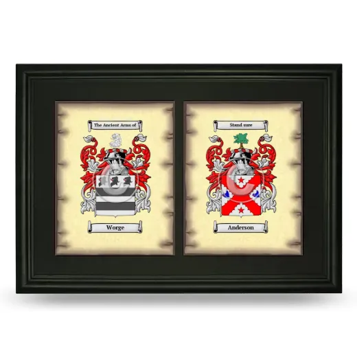 Double Coat of Arms Framed - Black