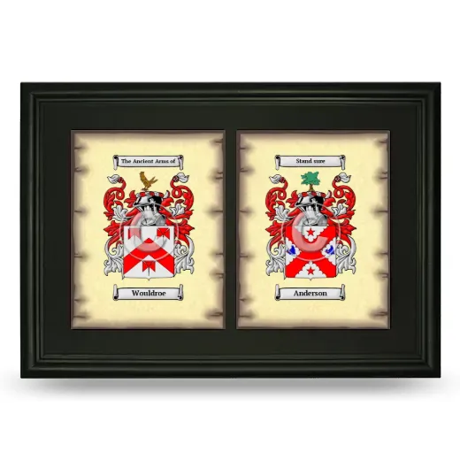 Double Coat of Arms Framed - Black