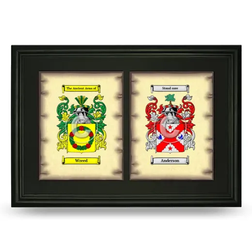 Double Coat of Arms Framed - Black