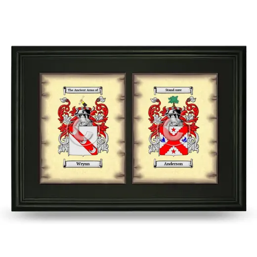 Double Coat of Arms Framed - Black
