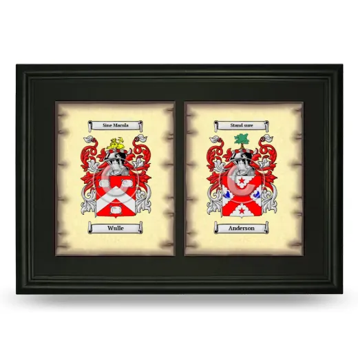 Double Coat of Arms Framed - Black