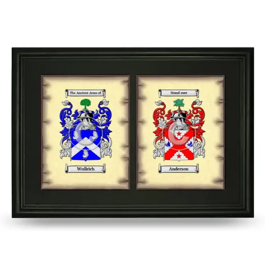 Double Coat of Arms Framed - Black