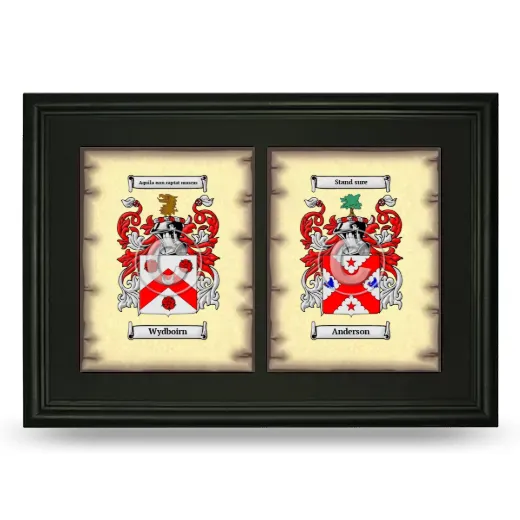 Double Coat of Arms Framed - Black