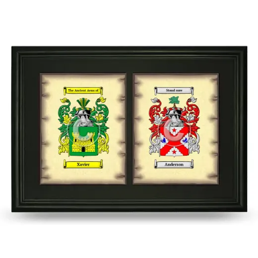 Double Coat of Arms Framed - Black