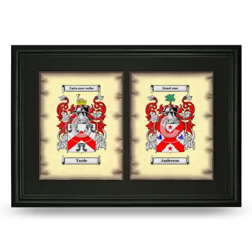 Double Coat of Arms Framed - Black