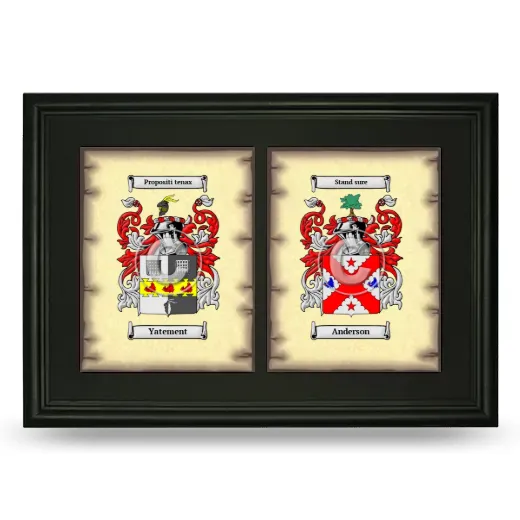 Double Coat of Arms Framed - Black