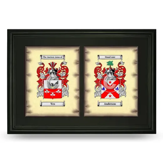 Double Coat of Arms Framed - Black