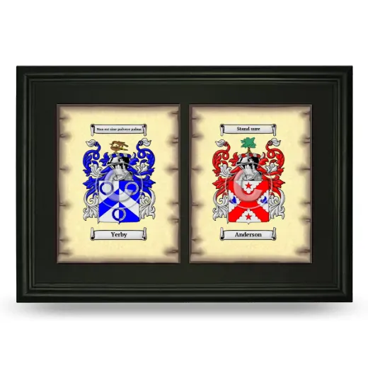 Double Coat of Arms Framed - Black