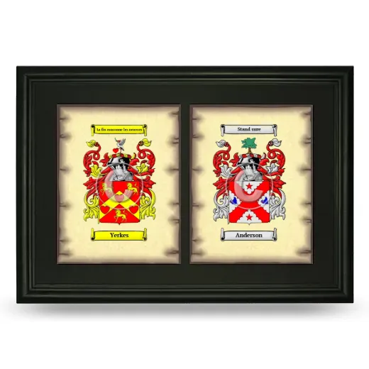 Double Coat of Arms Framed - Black
